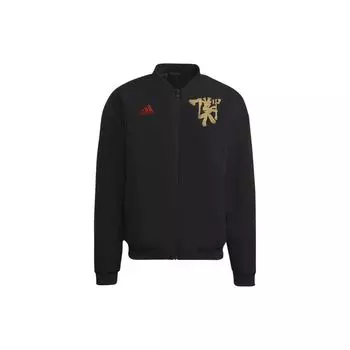 Спортивная куртка Adidas с вышивкой логотипа, мужская верхняя одежда, черная HT1991 S