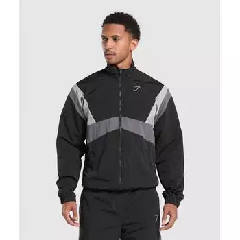 Спортивная куртка Gymshark Retro Black Dark Grey Smokey Grey A4a9v Bcts S