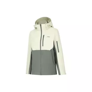 Спортивная куртка Li Ning Color Block с капюшоном «три в одном», женские куртки светло-чайно-зеленого цвета AWBT014-1 S