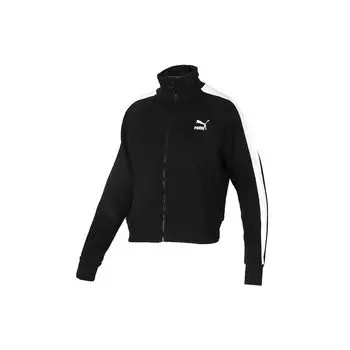 Спортивная куртка Puma Classics T7 FT с воротником-стойкой Женская Верхняя одежда Черный 595938-01 S