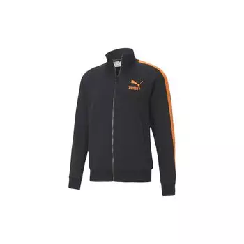 Спортивная куртка Puma Iconic T7 с флисовой подкладкой Мужские топы Черная 530268-51 L