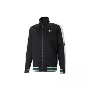 Спортивная куртка PUMA T7 Archive Remaster с логотипом Colorblock и воротником стойкой Мужские куртки черные 620576-01 M