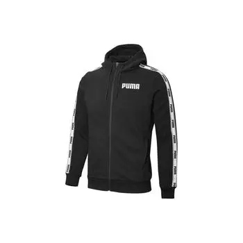 Спортивная куртка Puma Tape Logo Panel с капюшоном Мужская Верхняя одежда Черный 845639-01 S