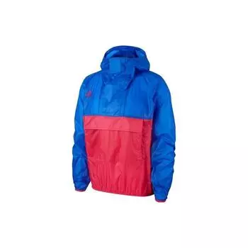 Спортивная куртка с капюшоном Nike Half-Zip Color-Block Мужская верхняя одежда Красный Синий CD7635-405 M