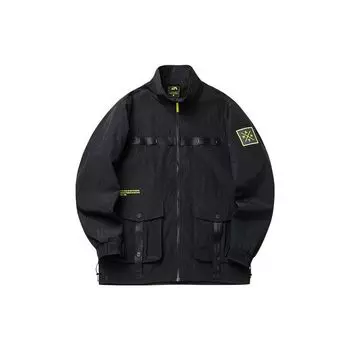 Спортивная куртка с логотипом Anta и большим карманом, мужская куртка, базовая, черная 152218613-2 XL