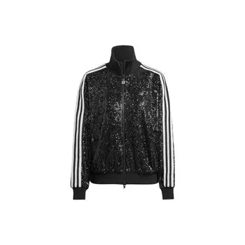 Спортивная куртка унисекс Adidas Originals Trefoil Sparkle Stripe, черная HM2054 XXXS