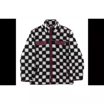 Спортивная куртка Vans Casual из шерпа, женская верхняя одежда, черный, белый цвет VN0A5LJ3705 L