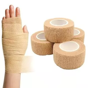 Спортивная лента для повязки, самоклеящаяся эластичная повязка Elastoplast, спортивная защита для колена, пальцев, плеч, татуировок, аксессуары, 1 рулон 25mmx2m