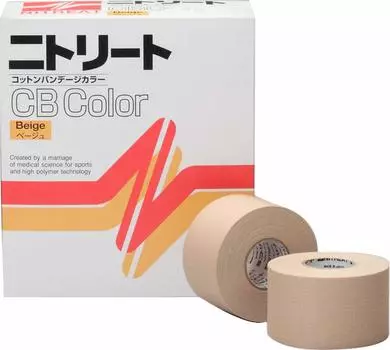 Спортивная лента Nitoms Nitreat CBC Упаковка Может быть разрезана Защищает Предотвращает Легко не отклеивается Ширина 38 мм x Длина 12 м рулоны Многорулонная ручная, бежевый