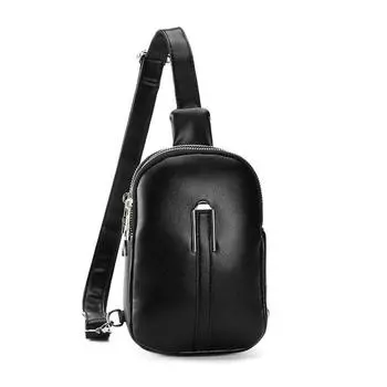 Спортивная нагрудная сумка через плечо для мужчин и женщин, уличная езда, туризм, легкая водонепроницаемая многофункциональная сумка из искусственной кожи чёрный