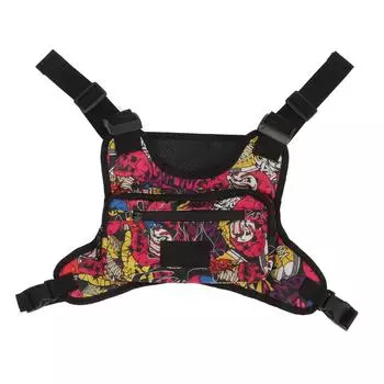 Спортивная нагрудная сумка для мужчин и женщин, холщовая, многокарманная, стильная, легкая, с передним жилетом, для тренировок