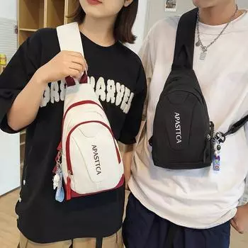 Спортивная нагрудная сумка, женская сумка для мобильного телефона, сумка через плечо с буквенным принтом, мужская исходящая сумка через плечо красный