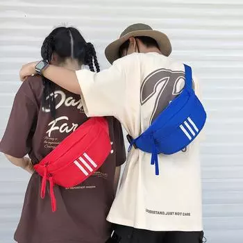 Спортивная нейлоновая нагрудная сумка для мужчин и женщин, весенняя новая популярная сумка через плечо, модная универсальная сумка-мессенджер, повседневная поясная сумка белый