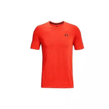 Спортивная облегающая футболка с круглым вырезом Under Armour Training, прямая футболка с короткими рукавами, мужские топы, огненно-красный цвет Феникс, 1366150-296 L