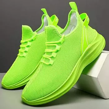 Спортивная обувь 40–47, летняя обувь, кроссовки для бега, тканые и дышащие кроссовки для бега, легкая мужская повседневная обувь с сеткой 40 чёрный