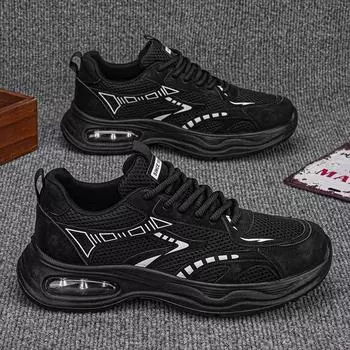 Спортивная обувь для мужчин 2025 года. Модная удобная легкая повседневная обувь. Амортизирующая износостойкая модная обувь для мужчин. 39 чёрный