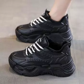 Спортивная обувь для женщин, спортивная, с круглым носком, на платформе, женская обувь, кроссовки, распродажа, дизайнерские роскошные предложения, вулканизированная обувь H 35