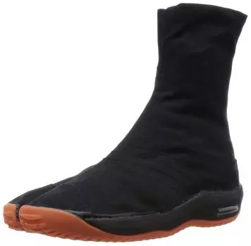 Спортивная обувь Jikatabi Tabi Festival Kids Shoes Foot Education Velcro Air Cushion Air Jog Black cm [Margo] Детская 23.0 чёрный