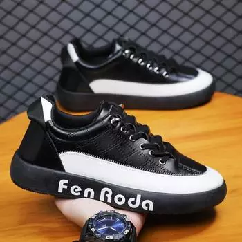 Спортивная обувь Мужская осенне-зимняя обувь Daddy Shoes Толстая подошва Универсальная повседневная кожаная поверхность Модная мужская новая тенденция Универсальная повседневная мужская обувь 39