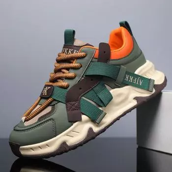 Спортивная обувь, мужская весенняя модная обувь, мужская обувь на толстой подошве, увеличивающая обувь для папы 39 зелёный