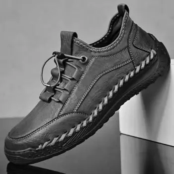 Спортивная обувь Мужские осенние кожаные кроссовки Повседневная кожаная обувь