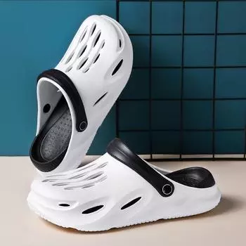 Спортивная обувь на открытом воздухе, мужская летняя верхняя одежда для рыбалки, тапочки, модные сандалии, нескользящие мужские уличные пляжные сандалии 40 белый