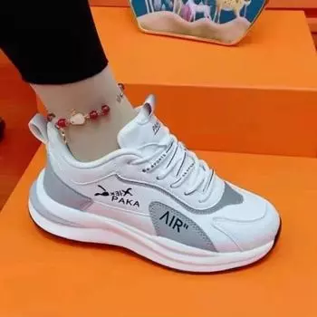 Спортивная обувь, обувь Dad Shoes, женская кожаная поверхность, дышащая мягкая подошва, повседневная обувь, женская модная коллекция для волос 36 белый