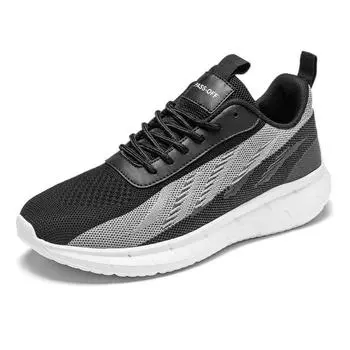 Спортивная обувь Производство 2024 Новые спортивные кроссовки для бега Flying Mesh Thin Mesh Casual Sneaker Shoes 40 чёрный