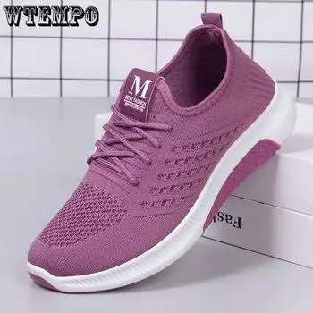 Спортивная обувь Весна и осень Старая пекинская тканевая обувь Женская одиночная обувь Дышащая повседневная обувь Мягкая противоскользящая обувь на мягкой подошве для мам 35 фиолетовый