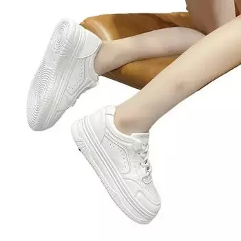 Спортивная обувь Женская круглая носовая часть универсальные повседневные женские кроссовки сабо на платформе 2024 модные женские летние новые криперы Smal 35