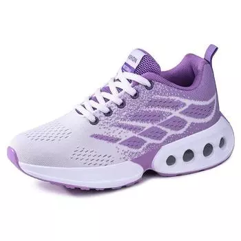 Спортивная одинарная обувь для женской новой мягкой подошвы Удобная обувь с воздушной подушкой Дышащая одинарная обувь для женской обуви Большой размер Кроссовки 36