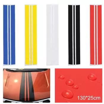 Спортивная полоса, сделай сам, автомобильный Стайлинг, капот автомобиля, светоотражающие наклейки, украшение белый