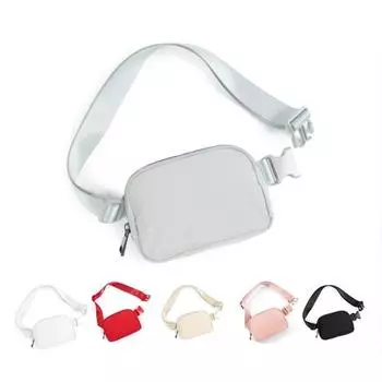 Спортивная поясная сумка Регулируемая большая вместимость Водонепроницаемая молния Сплошной цвет Повседневная унисекс Мужчины Женщины Дорожная поясная сумка через плечо Нагрудная сумка на ремне