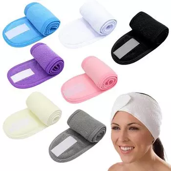 Спортивная повязка на голову для йоги, повязка на голову из махровой ткани, повязка на голову, эластичное полотенце для макияжа с волшебной лентой, аксессуары для макияжа синий