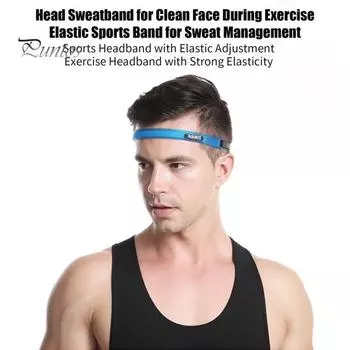 Спортивная повязка на голову для мужчин и женщин, тонкая эластичная повязка на голову для тренировок с регулируемой пряжкой, повязка на голову для бега и футбола чёрный
