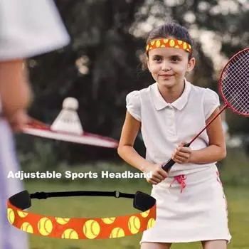 Спортивная повязка на голову Футбольная спортивная повязка на голову для девочек Резинки для волос Аксессуары для спорта на открытом воздухе Регулируемая эластичная повязка на голову для баскетбола Футбола Бейсбола фиолетовый