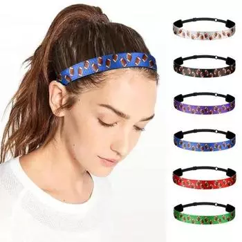 Спортивная повязка на голову нескользящая спортивная повязка на голову для футбола, баскетбола, регби регулируемая эластичная повязка на голову белый