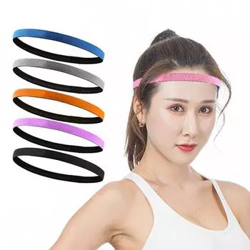 Спортивная повязка на голову с антиперспирантом для женщин, йоги, фитнеса, впитывающая пот повязка на голову для мужчин, баскетбола, бега, футбола фиолетовый