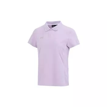 Спортивная повседневная футболка-поло с коротким рукавом и принтом логотипа Under Armour для женщин, фиолетовая 23500510-562 M