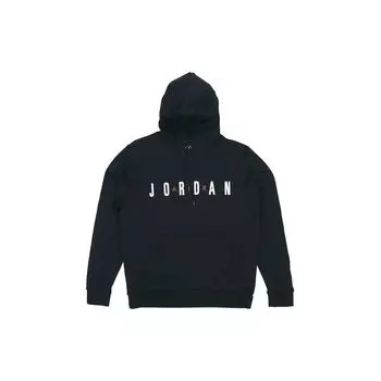 Спортивная повседневная толстовка с принтом Jordan Alphabet, мужская толстовка с капюшоном, черная DC9091-010 XS