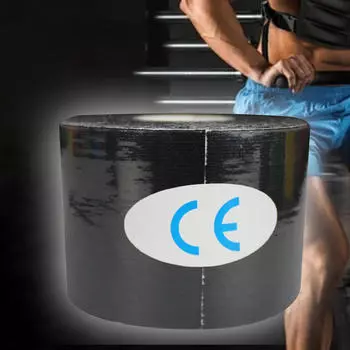 Спортивная спортивная лента, клейкая мышечная обертка, дышащая самоклеящаяся запястье, лодыжка для чёрный