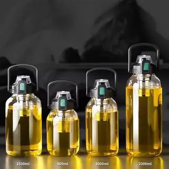 Спортивная стеклянная чашка большой емкости, сгущенная вода для разделения чая, бутылка для чая, портативный чайник из боросиликатного стекла 800-2000ml