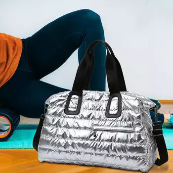 Спортивная сумка через плечо для туалетных принадлежностей Легкая дорожная сумка для приключений на открытом воздухе серебряный