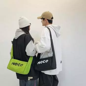 Спортивная сумка через плечо, мужская маленькая сумка, женская сумка через плечо с надписью чёрный