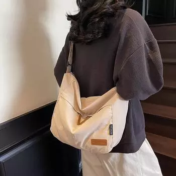 Спортивная сумка через плечо женская сумка через плечо большая вместимость легкая студенческая сумка темно-серого