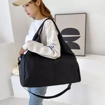 Спортивная сумка для фитнеса с отделением для обуви и вентиляционными отверстиями, вместительная сумка из ткани Оксфорд с множеством карманов для хранения коврика для йоги, дорожная сумка серый