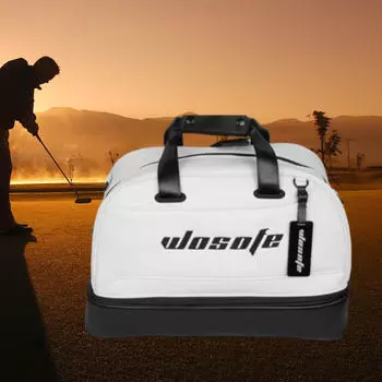 Спортивная сумка для гольфа с отделением для обуви, регулируемый плечевой ремень, дышащая, многоцелевая белый