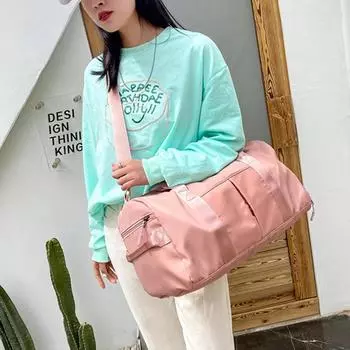 Спортивная сумка для мужчин и женщин, спортивная дорожная сумка, дорожный рюкзак с мокрым карманом и отделением для обуви розовый