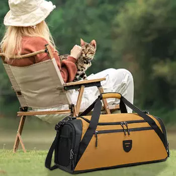 Спортивная сумка для переноски в сухом и влажном состоянии, разделительная сумка на ночь для выходного дня, для плавания, для мужчин и женщин серый