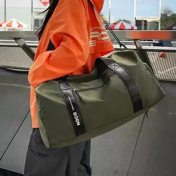 Спортивная сумка для студентов, легкая спортивная сумка для йоги, сумка для хранения багажа на короткие расстояния, большая вместительная дорожная сумка с разделительными сумками для обуви чёрный